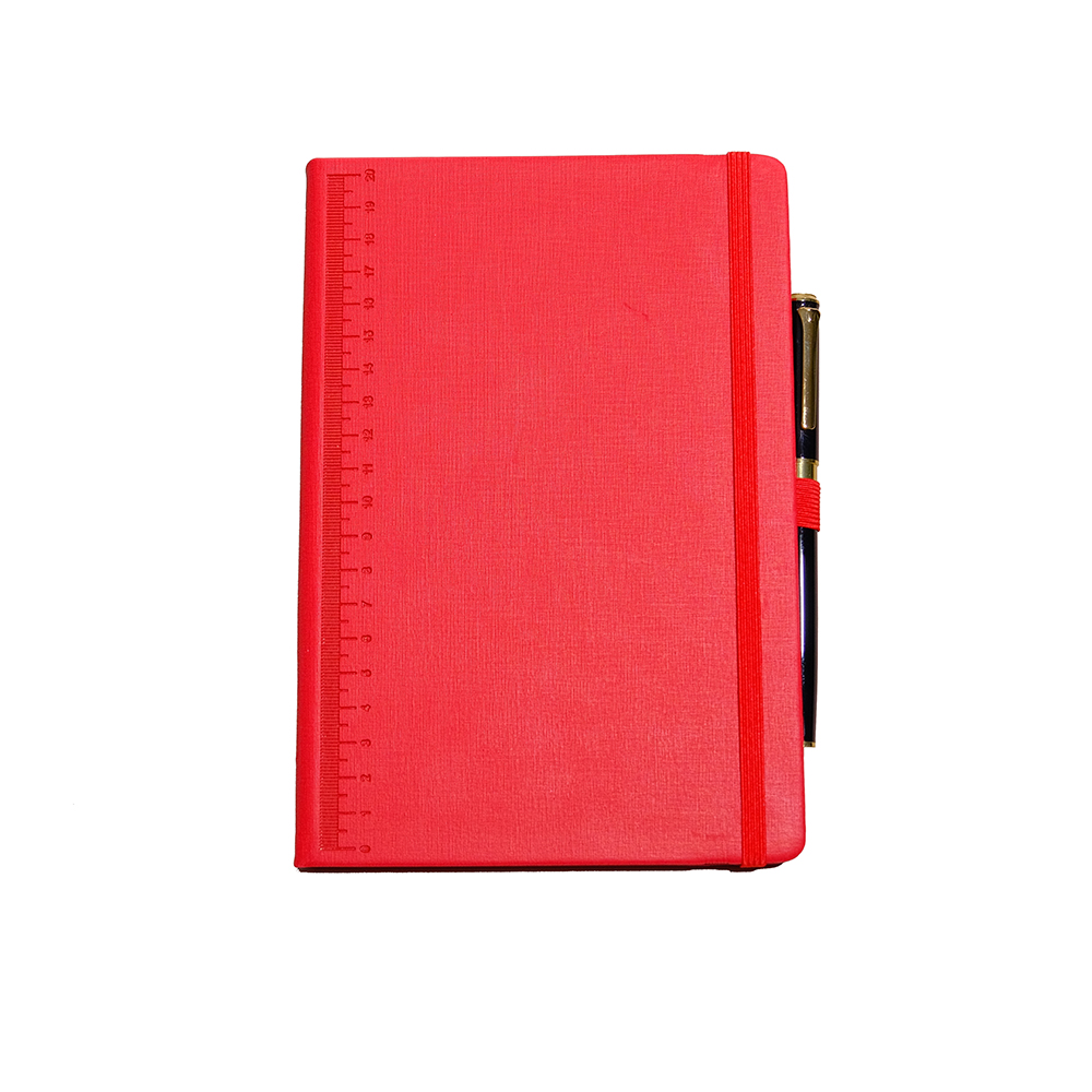 PU Gardcover Notebook مع الأشرطة مع القلم