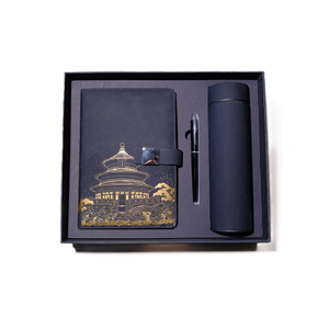 مجموعة هدايا HSS Pu Leather Notebook مجموعة هدايا National Trend Notebook ، بما في ذلك القلم وكأس المياه وحقيبة الهدايا